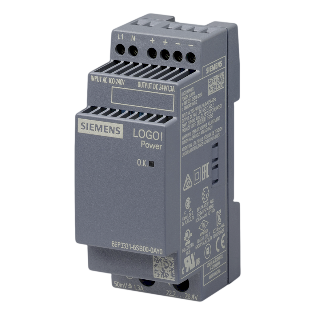 [26080] Fuente Monofásica Logo! E: 220V S: 24VCC 1,3A Siemens