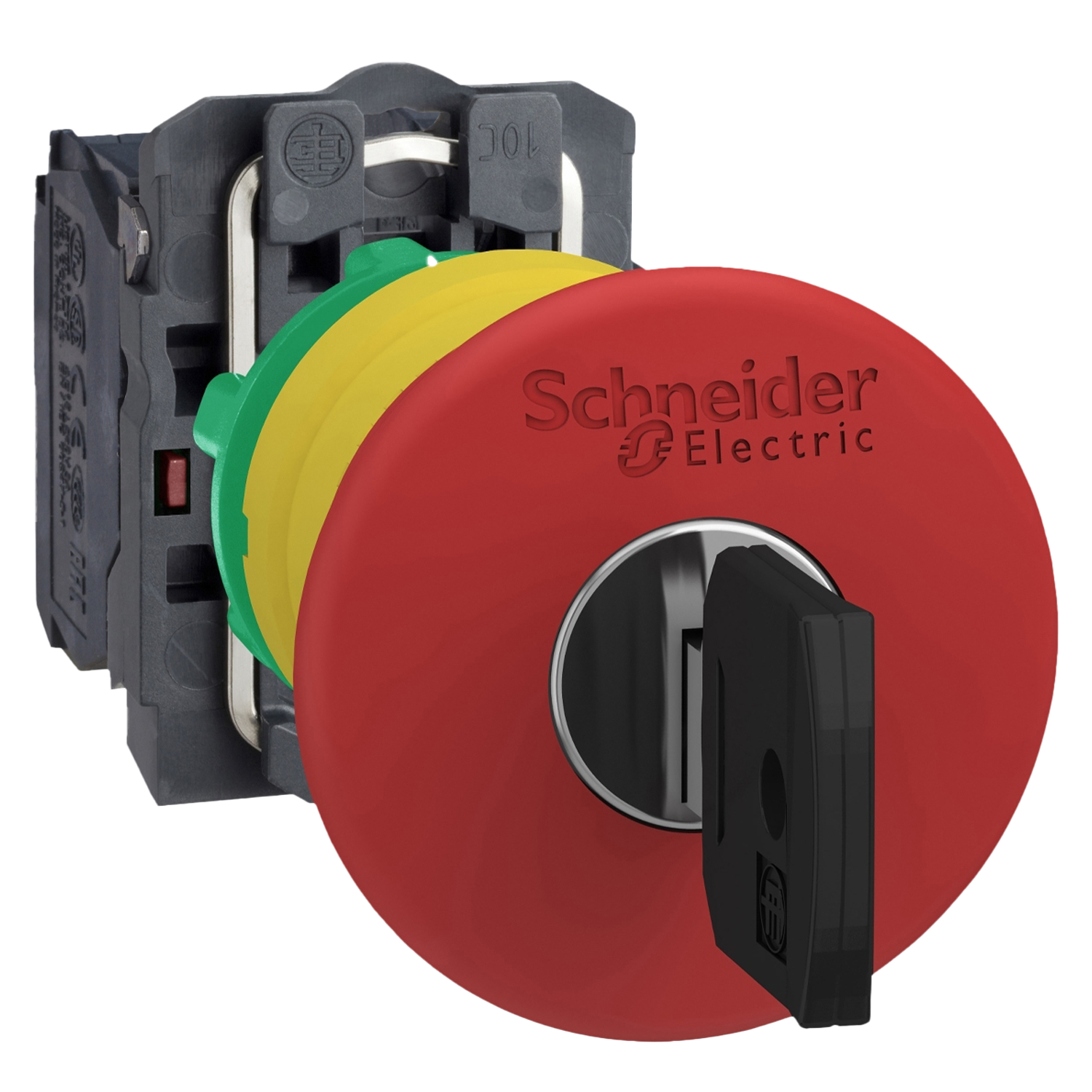 [27307] Pulsador Hongo XB5 Plástico 1NC Emergencia Pulsar-Girar C/Llave Schneider Electric