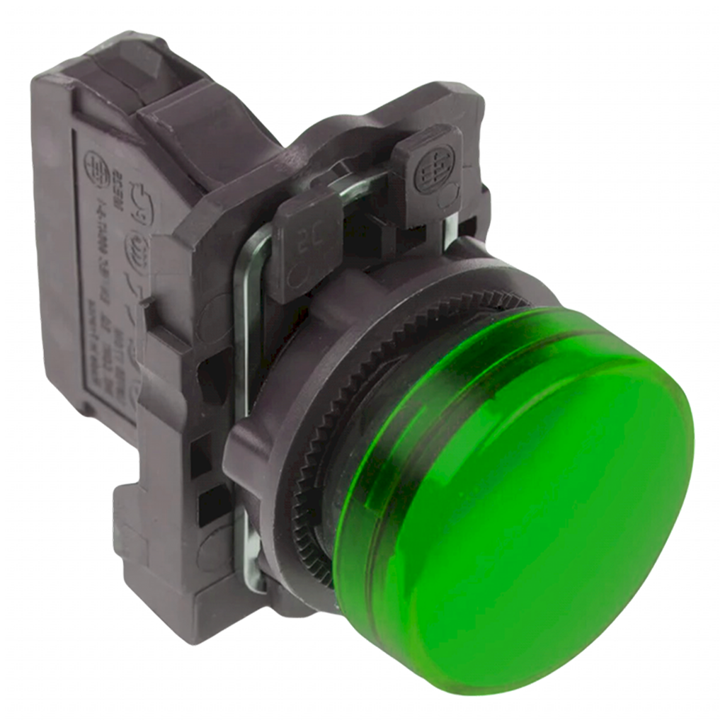 Ojo de Buey XB5 Plástico 24VCA/VCC 22mm Verde Schneider Electric