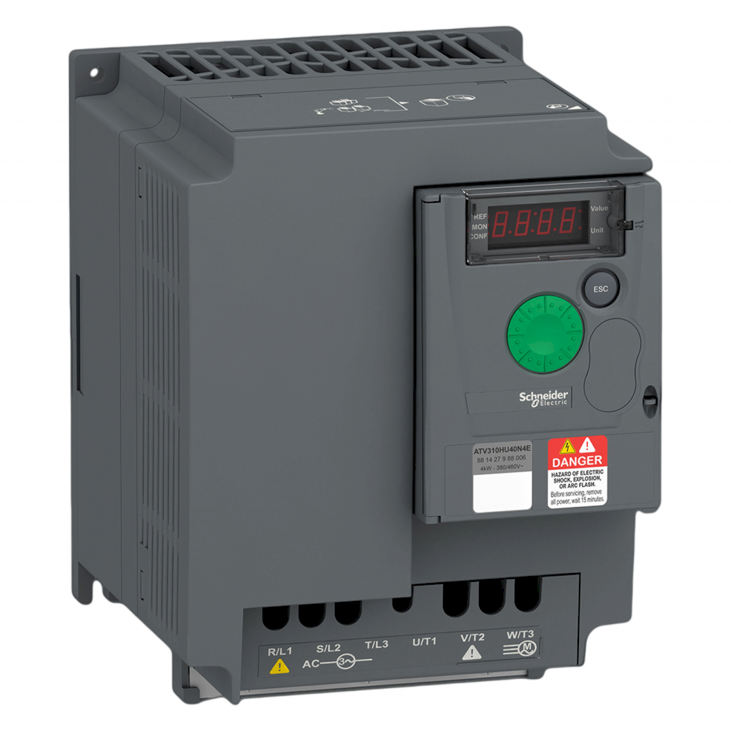 Variador ATV310 380VCA LO: 5,5kW/7,5HP HO: 4kW/5,5HP S/Filtro MB RTU Schneider Electric