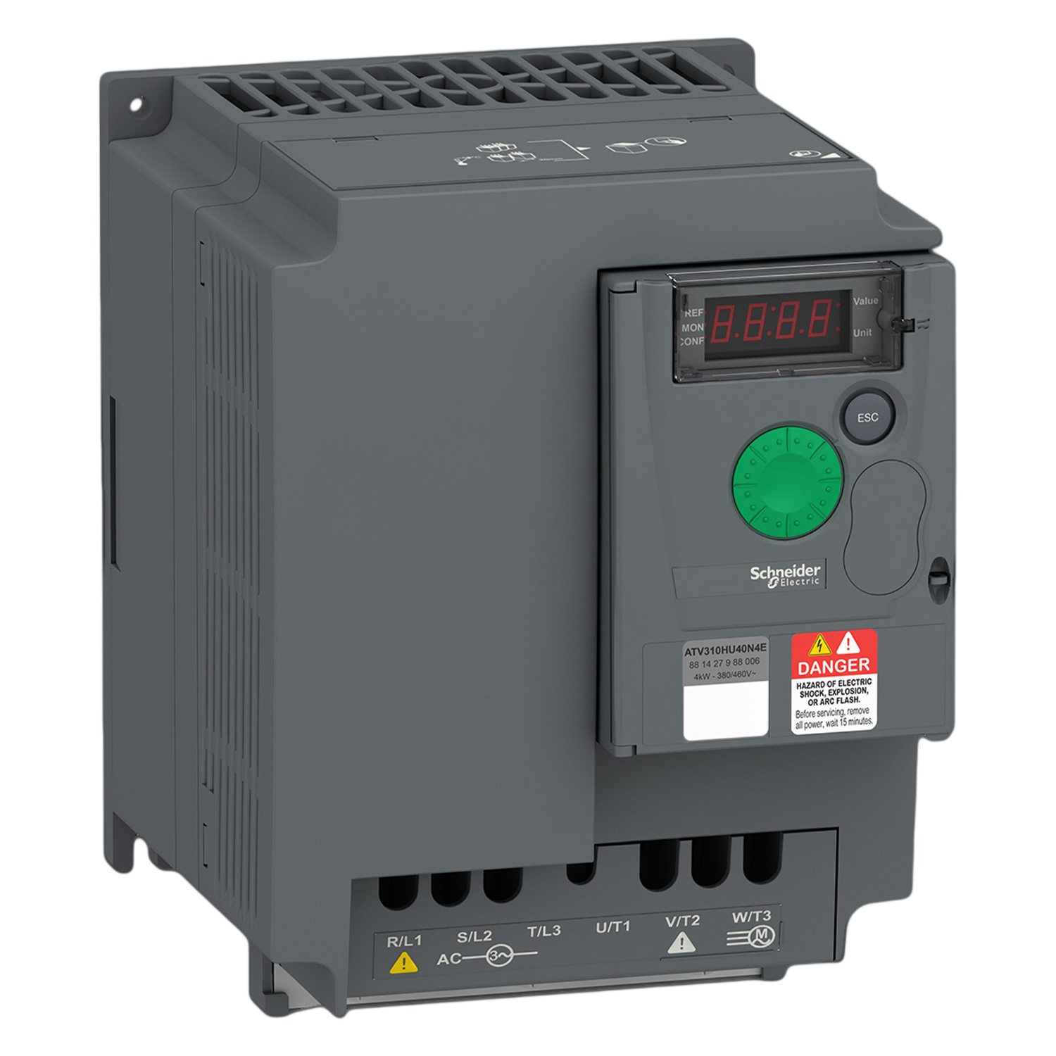 Variador ATV310 380VCA LO: 5,5kW/7,5HP HO: 4kW/5,5HP S/Filtro MB RTU Schneider Electric