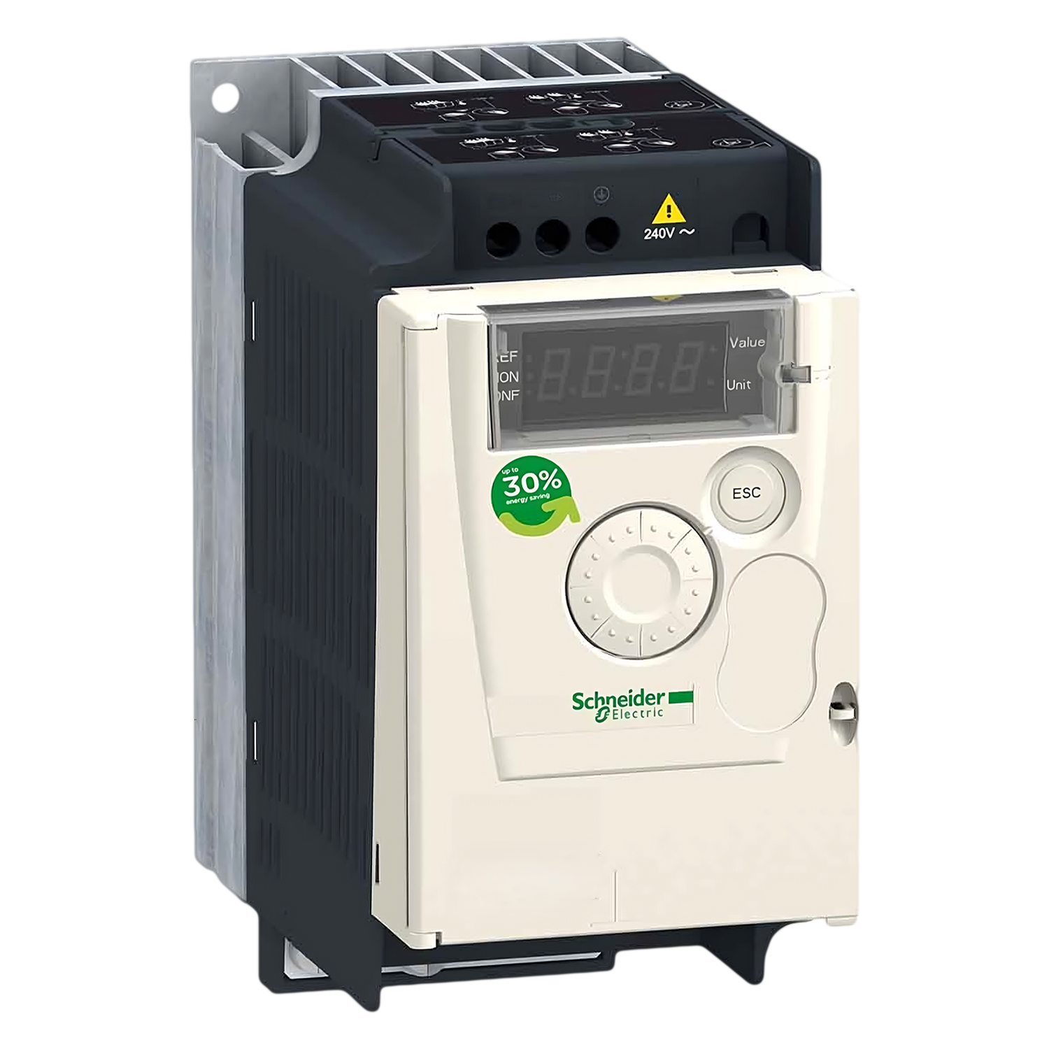[28118] Variador ATV12 220VCA LO: 0,37kW/0,5HP HO: 0,37kW/0,5HP C/Filtro MB RTU Schneider Electric