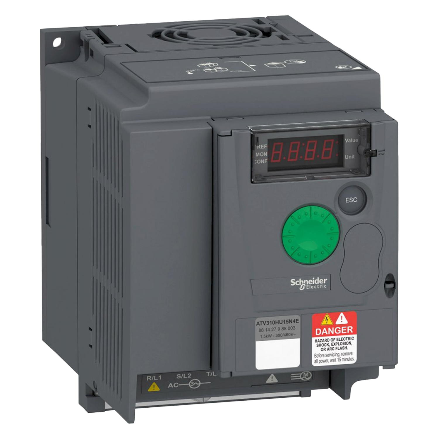 Variador ATV310 380VCA LO: 2,2kW/3HP HO: 1,5kW/2HP S/Filtro MB RTU Schneider Electric