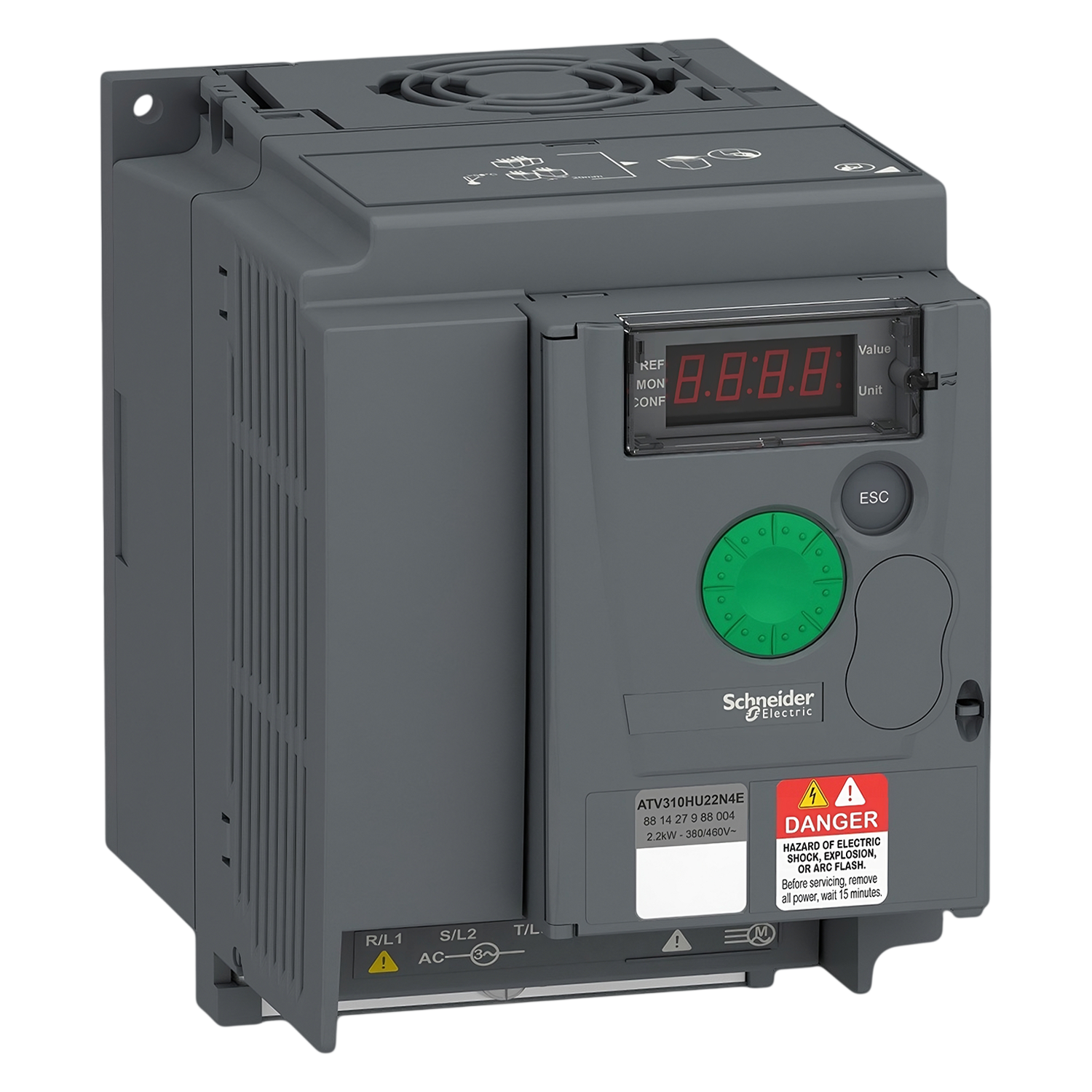 Variador ATV310 380VCA LO: 3kW/4HP HO: 2,2kW/3HP S/Filtro MB RTU Schneider Electric