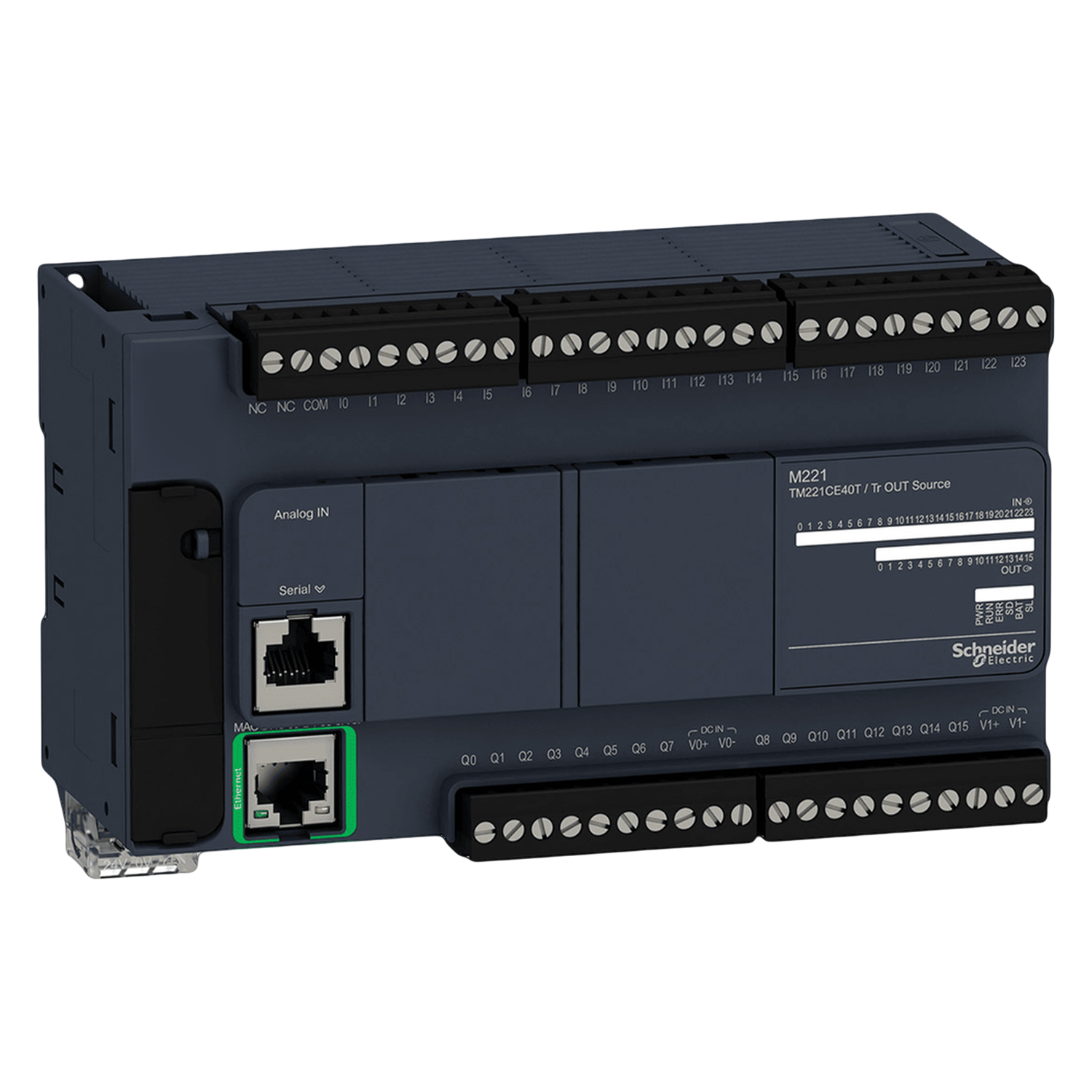 CPU M221 (24DI/16DO) 1xMB RTU 1xMB TCP 24VCC Schneider Electric