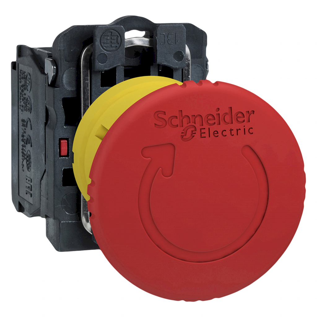 [28684] Pulsador Hongo XB5 Plástico 1NC Emergencia Pulsar-Girar Schneider Electric