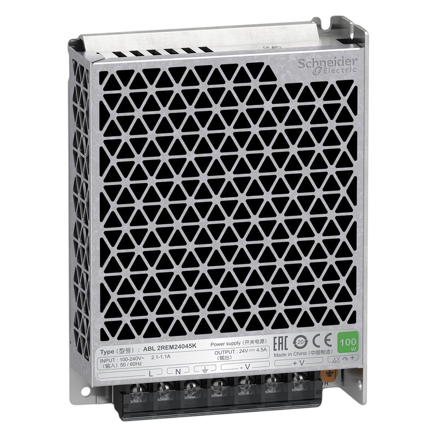 Fuente Monofásica ABL2 E: 100-240V S: 24VCC 4,5A Schneider Electric
