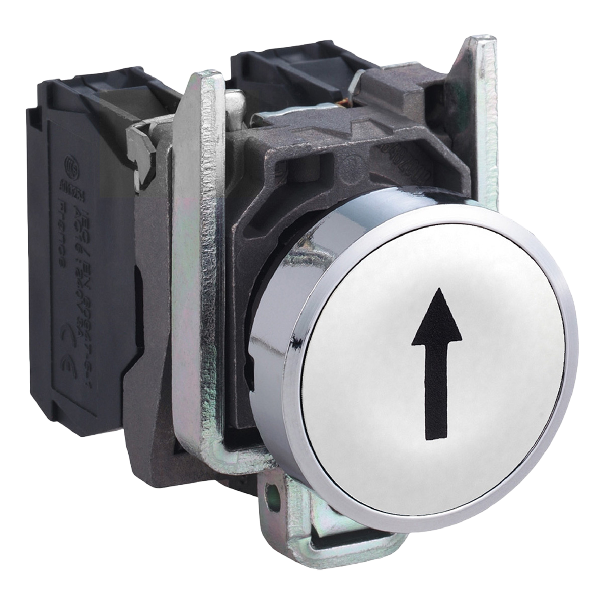 [29212] Pulsador XB4 Metálico Blanco 1NA Schneider Electric