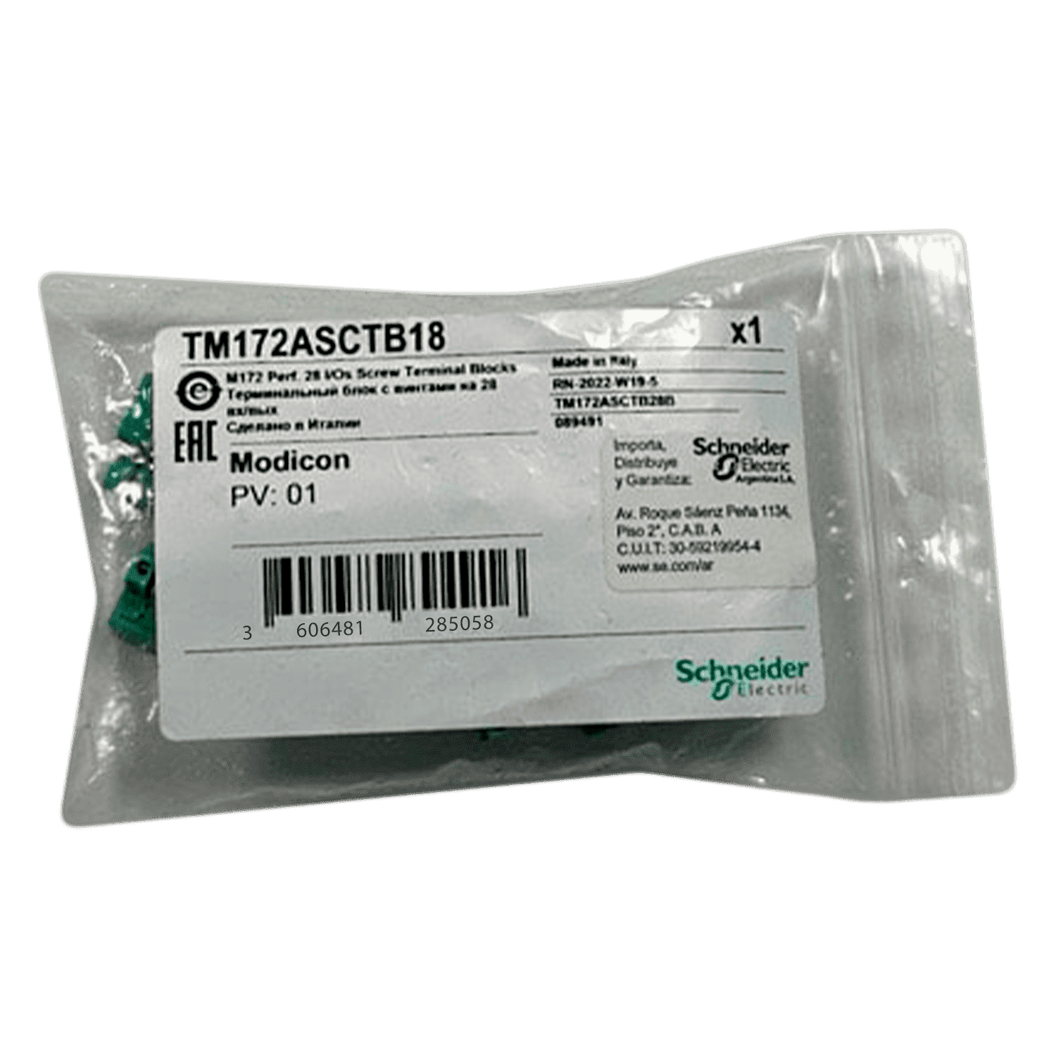 Terminal M172 Bornera Conector a Tornillo Schneider Electric