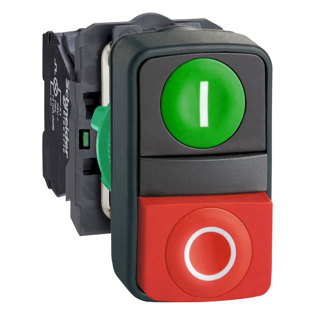 Pulsador Doble XB5 Plástico Rojo/Verde 1NA+1NC Schneider Electric