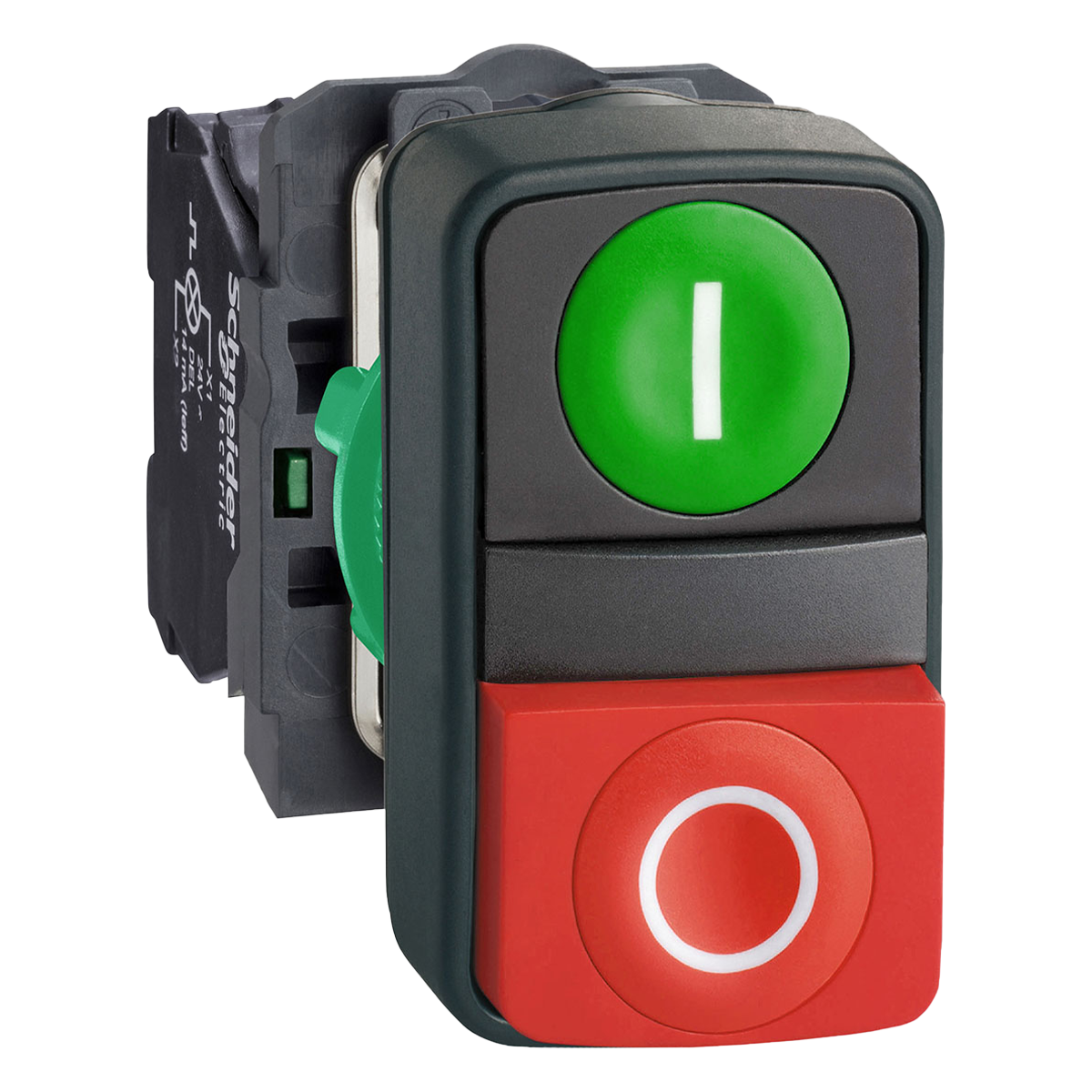 Pulsador Doble XB5 Plástico Rojo/Verde 1NA+1NC Schneider Electric