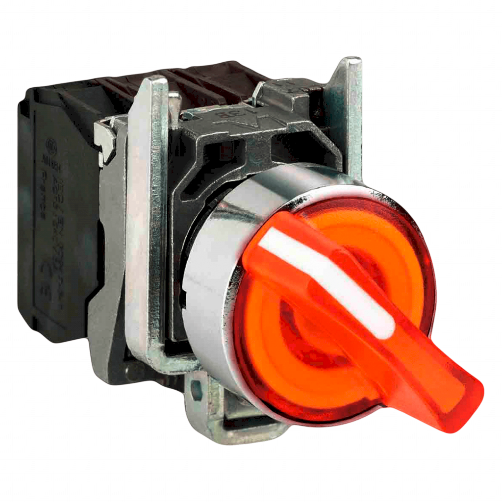PERILLA XB4 LUM 2POS FIJAS 1NA+1NC 24V LED AMARI XB4BK125B5