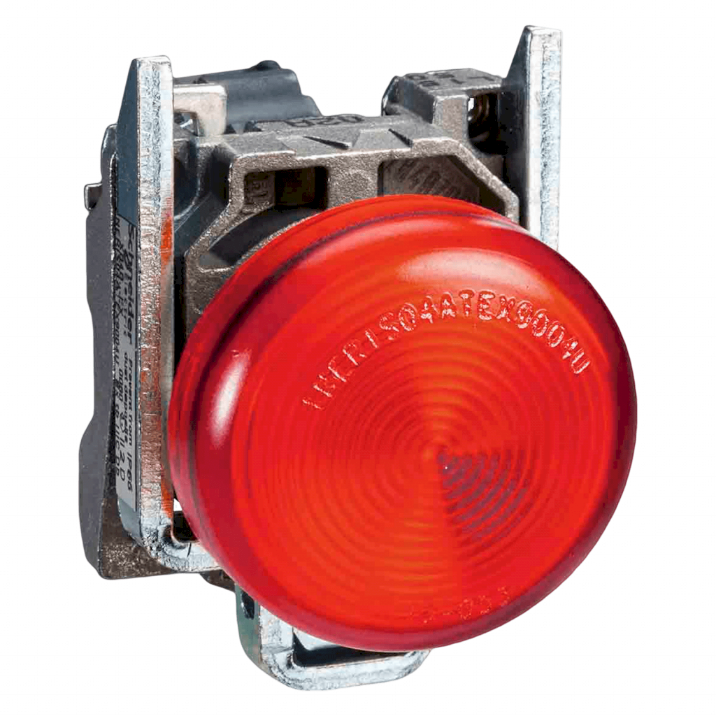 Ojo De Buey XB4 Metalico 24VCA/VCC 22mm Rojo Schneider Electric