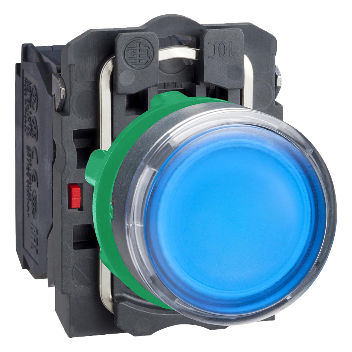 [29632] Pulsador Luminoso Led XB5 Plástico 220VCA/VCC 24VCA Rasante 1NA + 1NC Azul Schneider Electric