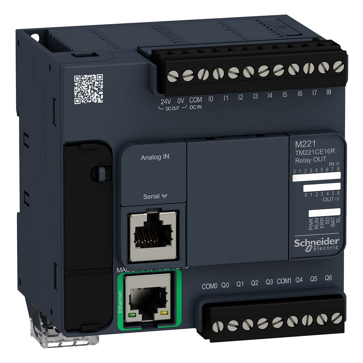 CPU M221 (9DI/7DO Relé/2AI) 1xMB RTU 1xMB TCP 220VCA Schneider Electric