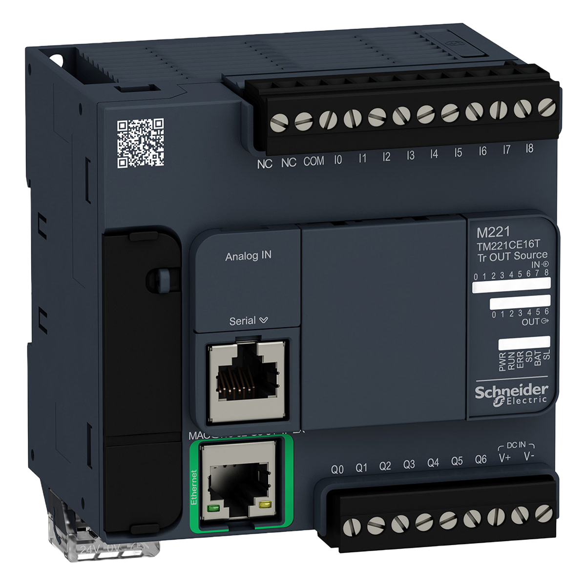 [29771] CPU M221 (9DI/7DO/2AI) 1xMB RTU 1xMB TCP 24VCC Schneider Electric