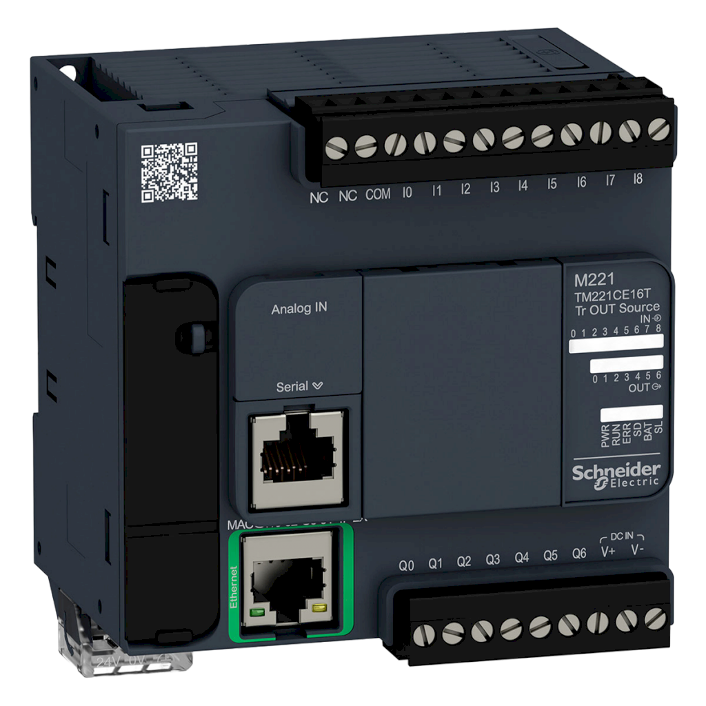 CPU M221 DC/DC/DC (9DI/7DO/2AI) 24VCC TM221CE16T