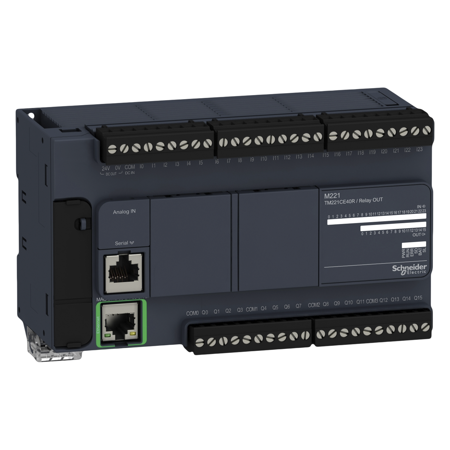 [29773] CPU M221 (24DI/16DO Relé/2AI) 1xMB RTU 1xMB TCP 220VCA Schneider Electric