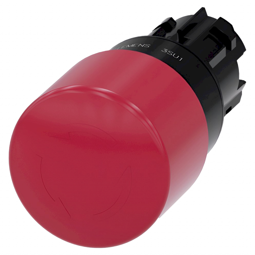 [30956] Pulsador Hongo Sirius ACT PVC Rojo S/Contactos Integrados Siemens