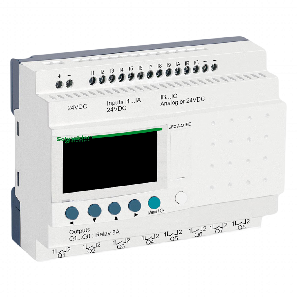 Zelio Logic II 24VCC 12ED + 8SR C/Display Schneider Electric