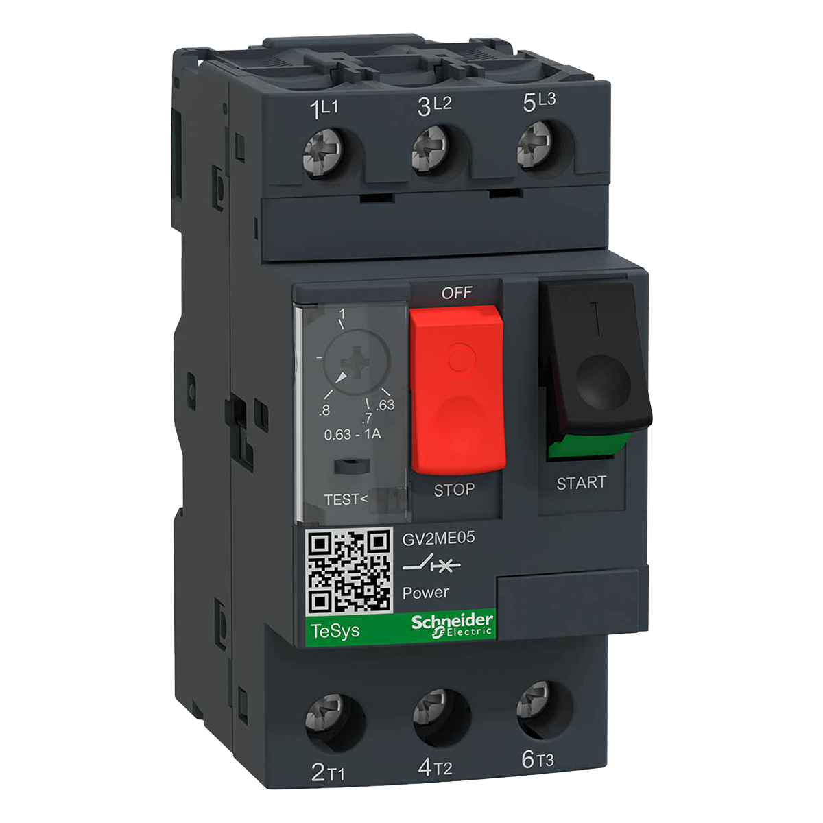 Guardamotor Magnetotérmico GV2 3P 0,63-1A 100kA Schneider Electric