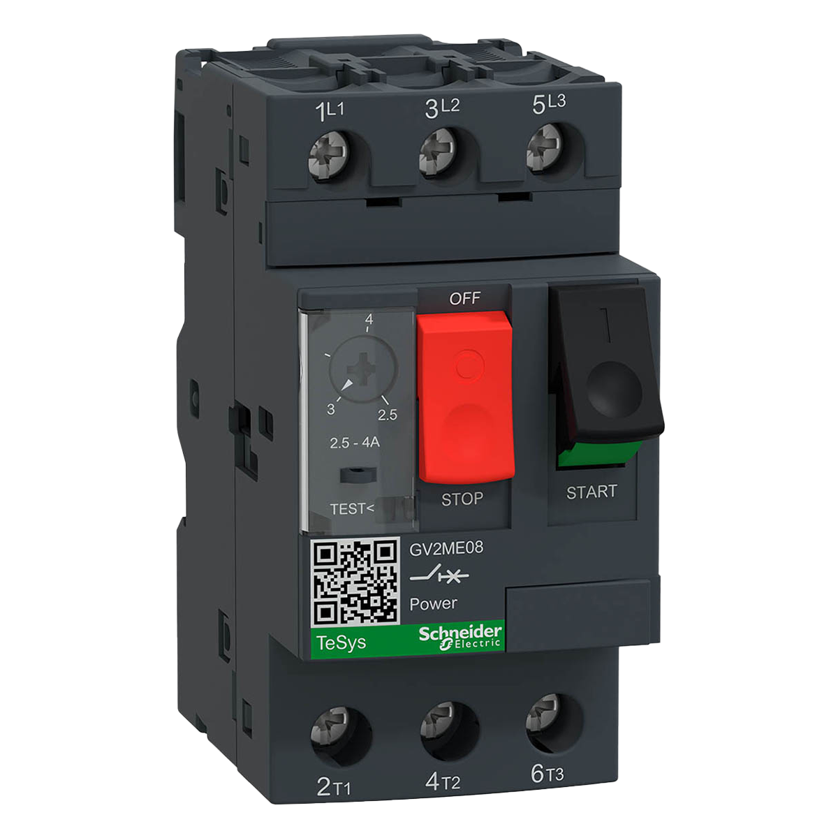 Guardamotor Magnetotérmico GV2 3P 2,5-4A 100kA Schneider Electric