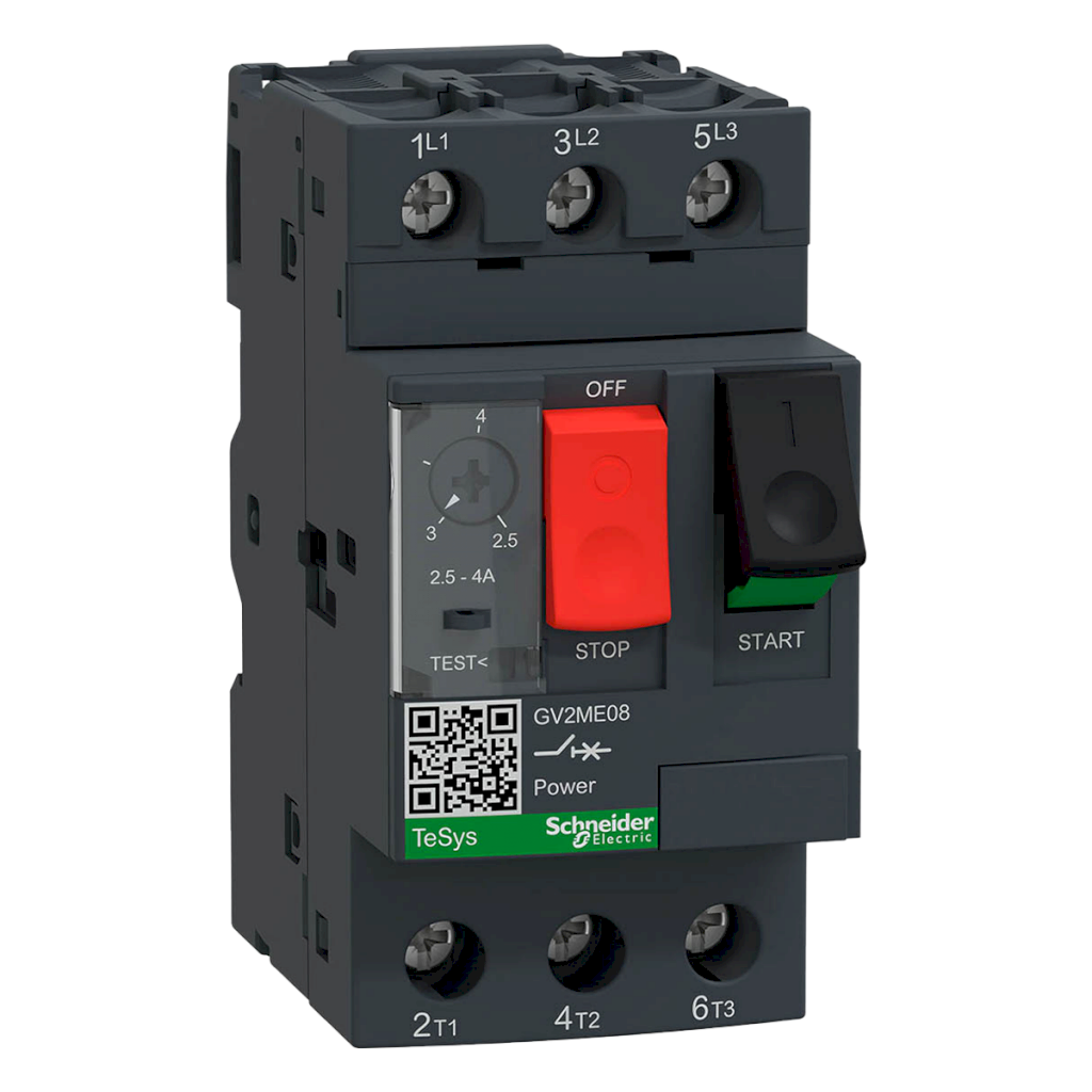 Guardamotor Magnetotérmico GV2 3P 2,5-4A 100kA Schneider Electric