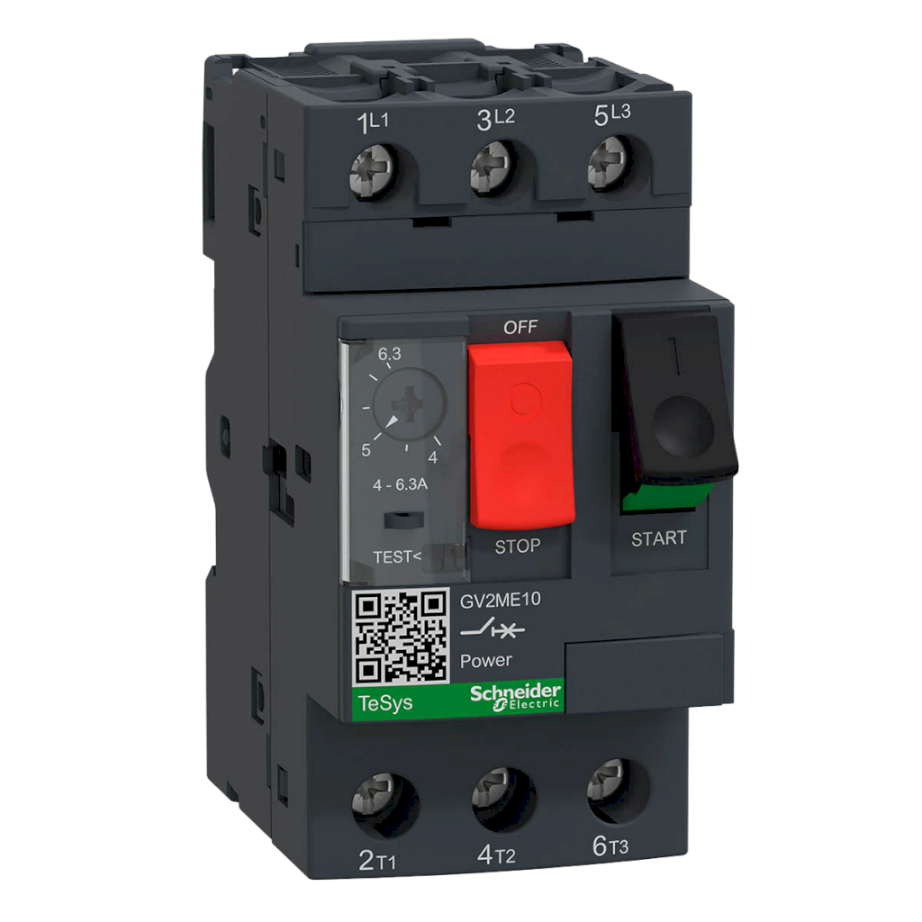 Guardamotor Magnetotérmico GV2 3P 4-6,3A 100kA Schneider Electric