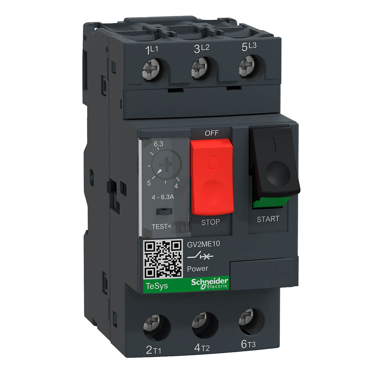 Guardamotor Magnetotérmico GV2 3P 4-6,3A 100kA Schneider Electric