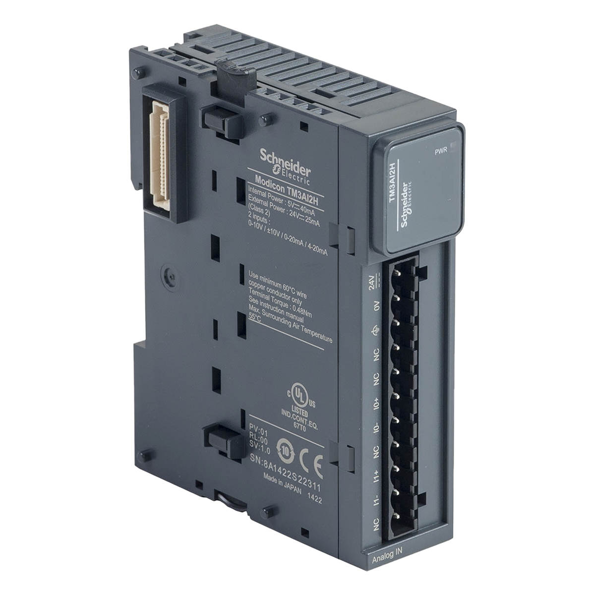 [21737] Módulo M2XX 2 E/Analog. Bornera a Tornillo Montaje Acople 24VCC Schneider Electric