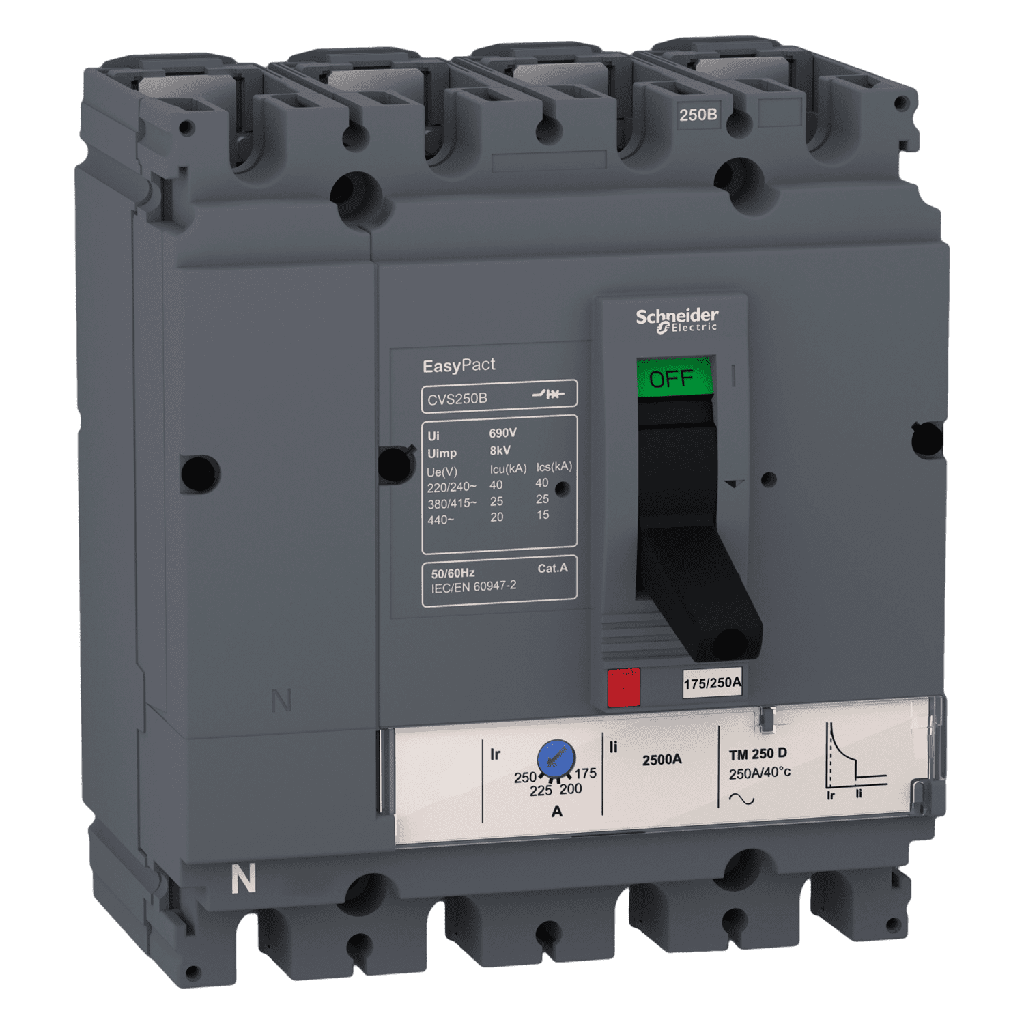 Interr. CVS250B 4P 200A 690VCA Schneider Electric