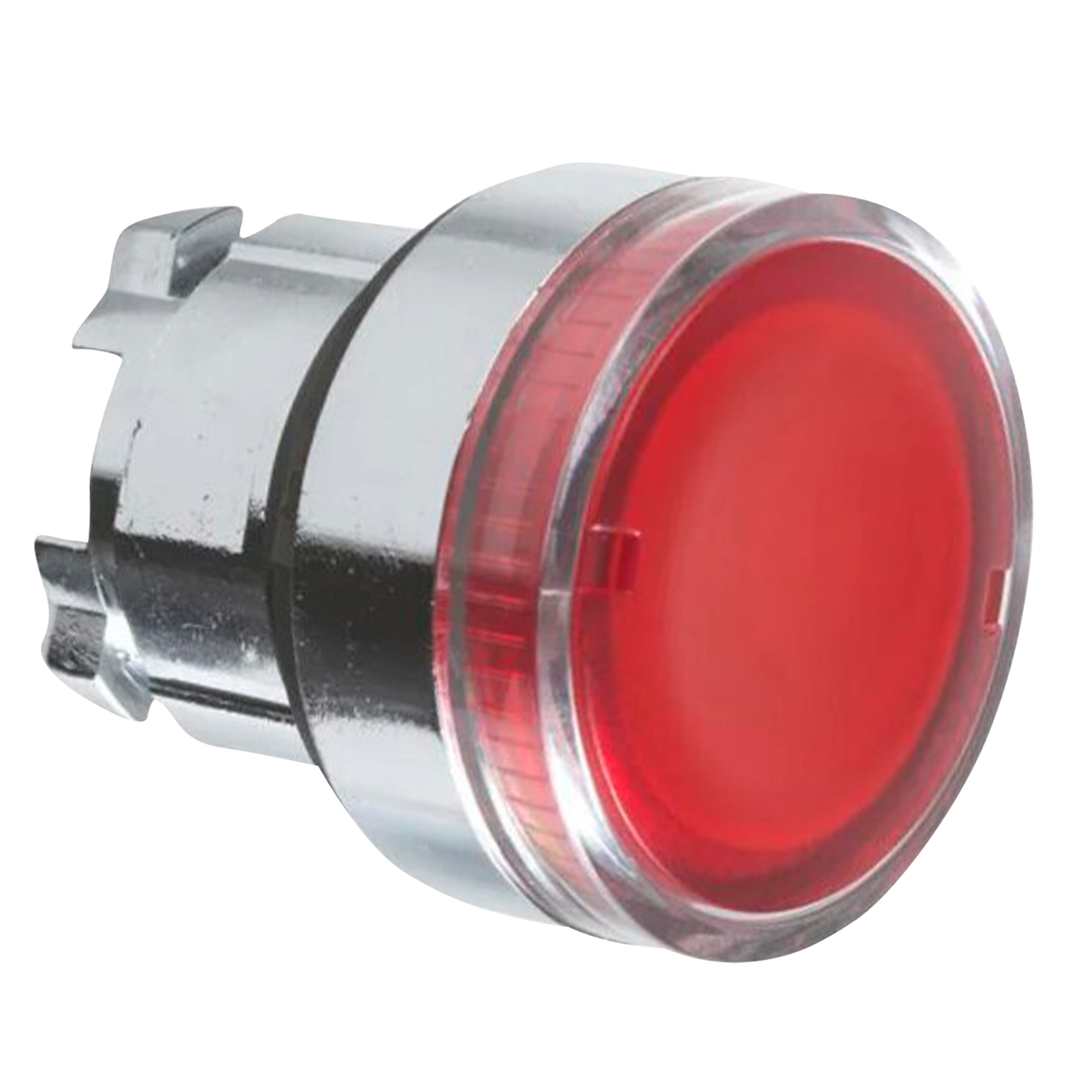 Cabezal Pulsador XB4 Metálico Luminoso S/Soporte Rojo Schneider Electric