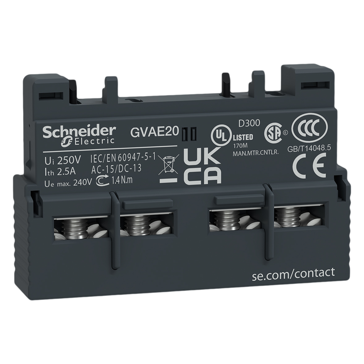 Contacto Auxiliar Frontal GM 2NA Schneider Electric