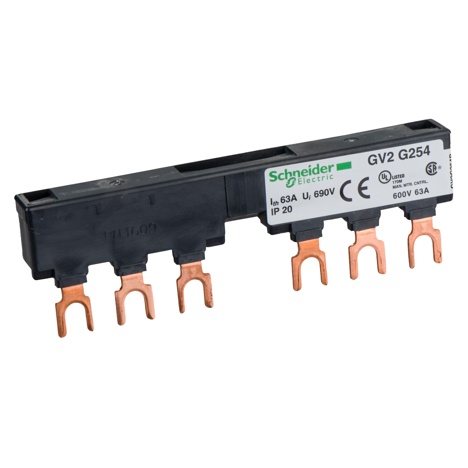 [26334] Peine 63A 3 Polos P/2 Derivaciones 54mm Schneider Electric