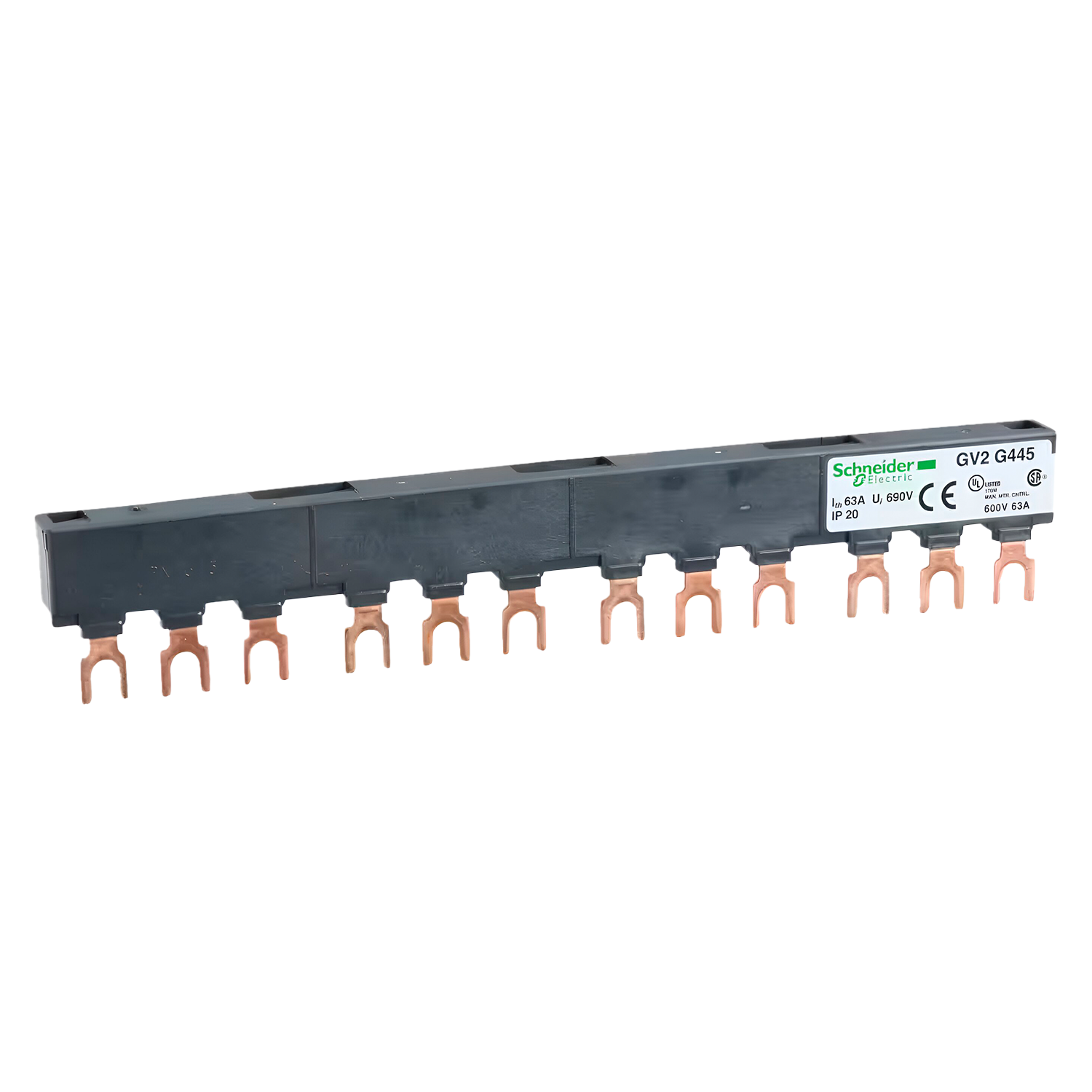 Peine 63A 3 Polos P/4 Derivaciones 45mm Schneider Electric