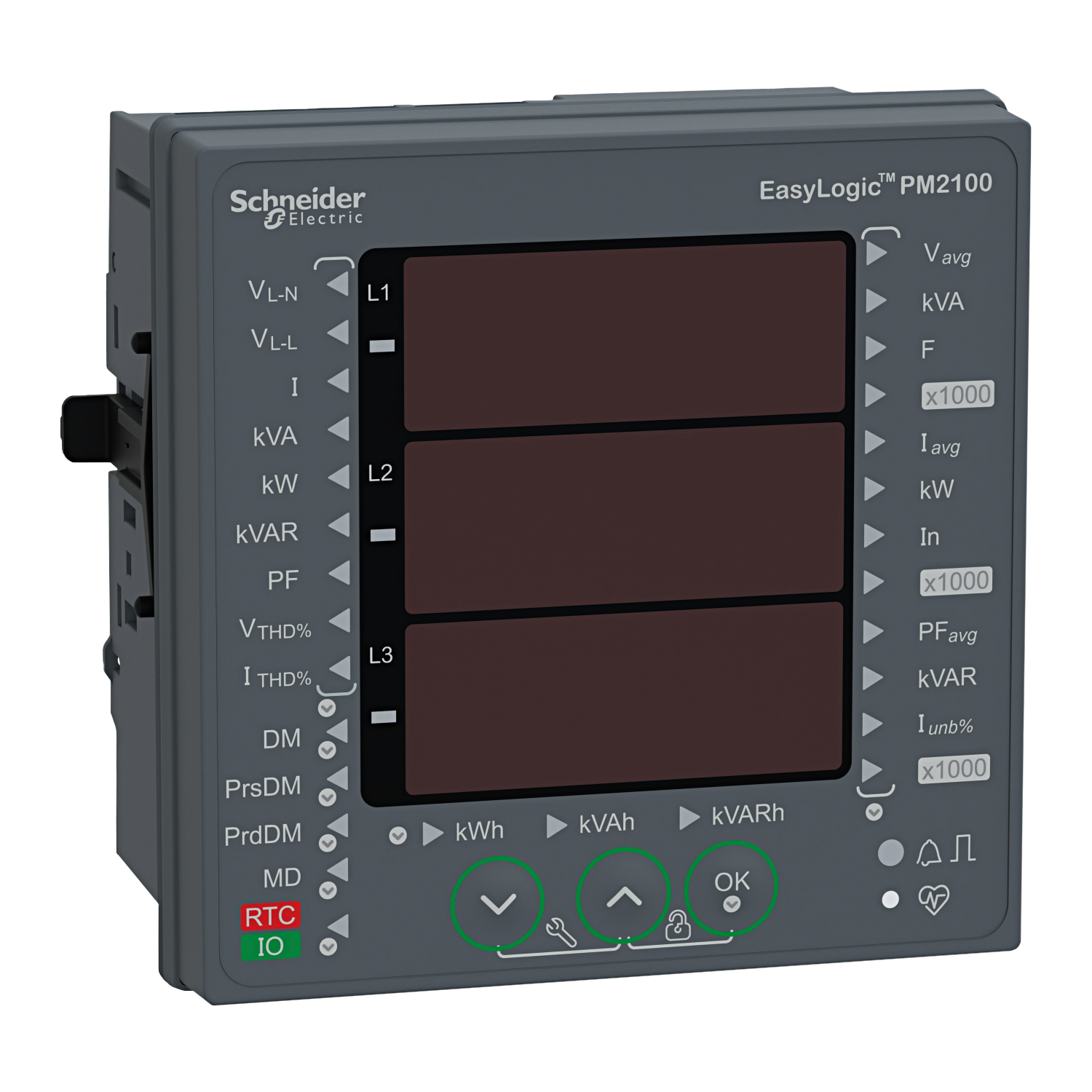 [27451] Medidor Easylogic 1xRS485 Corriente TI 1/5A 380VCA Schneider Electric