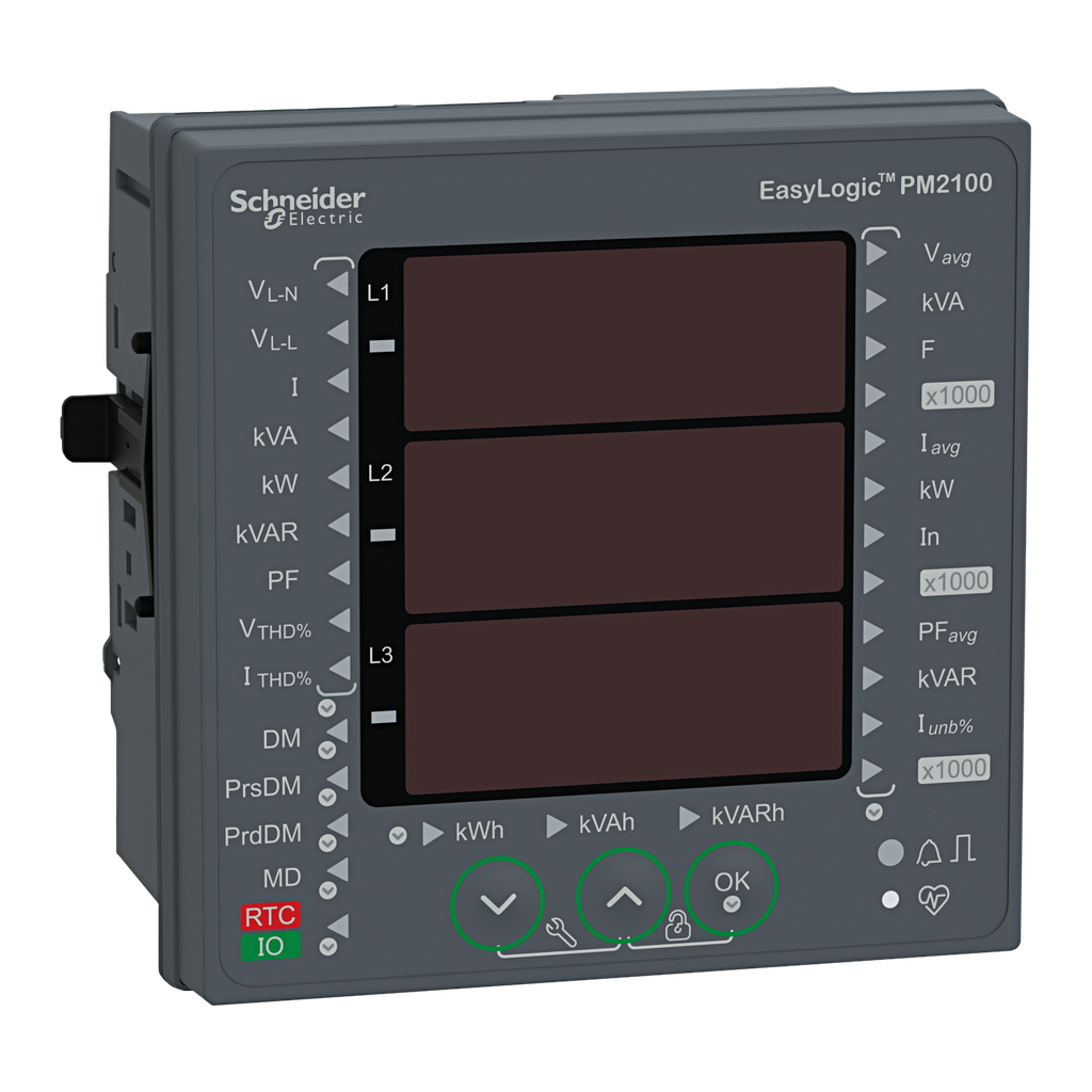 Medidor Easylogic 1xRS485 Corriente TI 1/5A 380VCA Schneider Electric