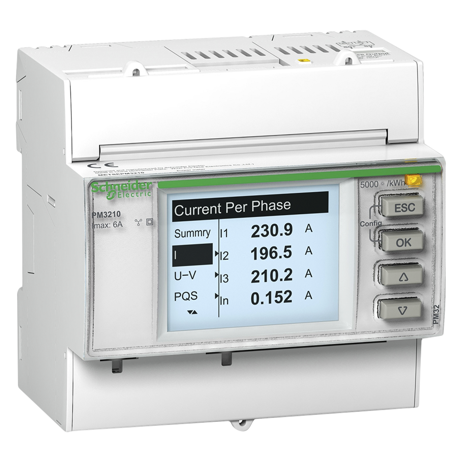 Medidor Powerlogic 1 Salida Digital Corriente TI 1/5A 380VCA Schneider Electric