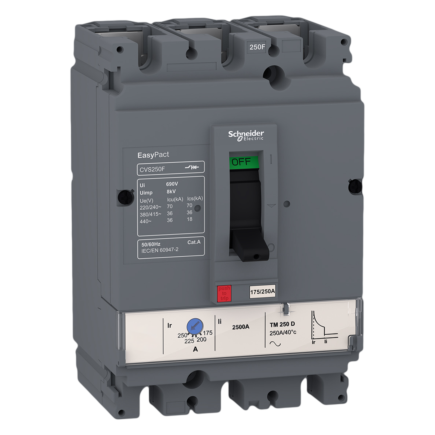 [28023] Interr. CVS250F TMD 3P 250A 690VCA 36kA Schneider Electric