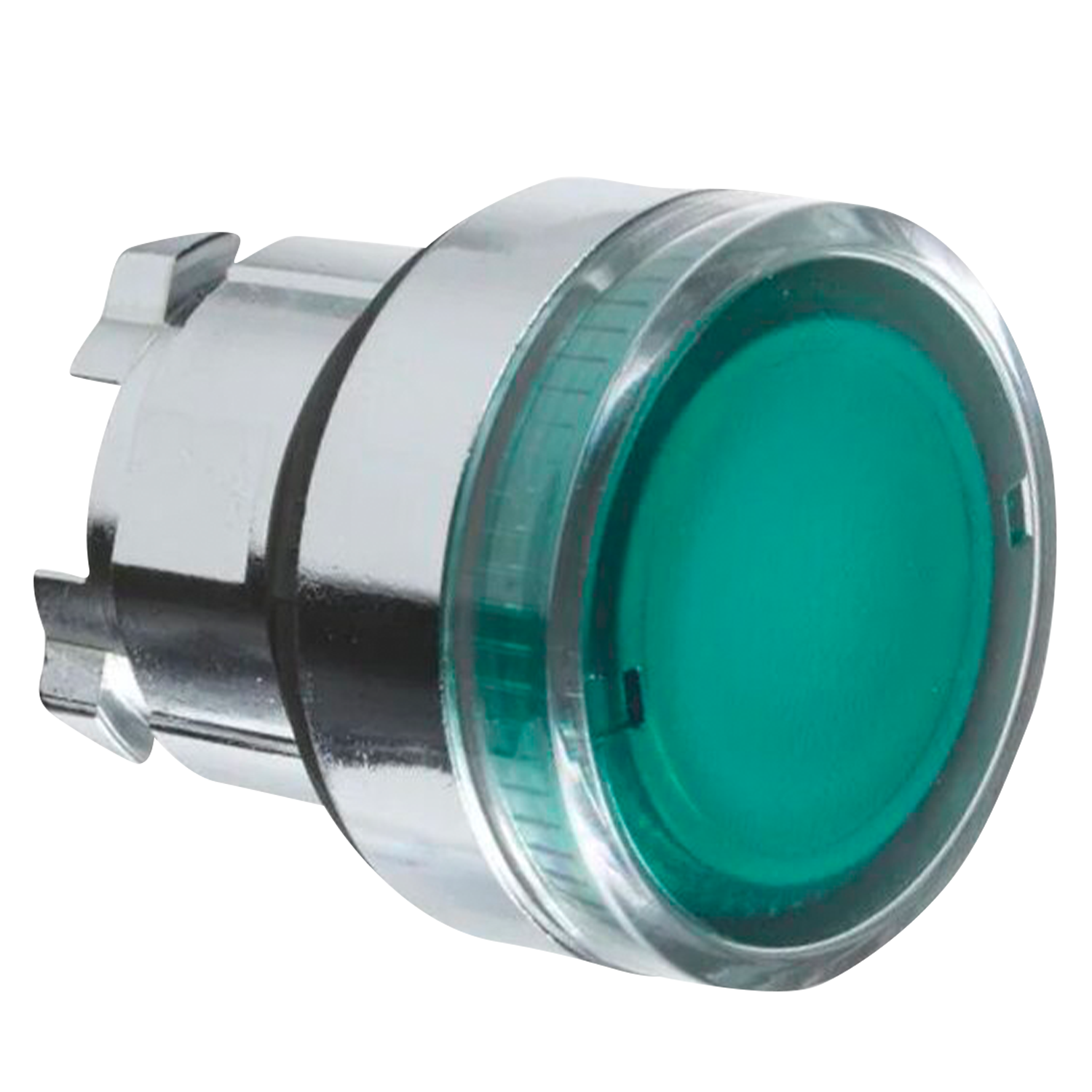 [28590] Cabezal Pulsador XB4 Metálico Luminoso S/Soporte BA9S Verde Schneider Electric