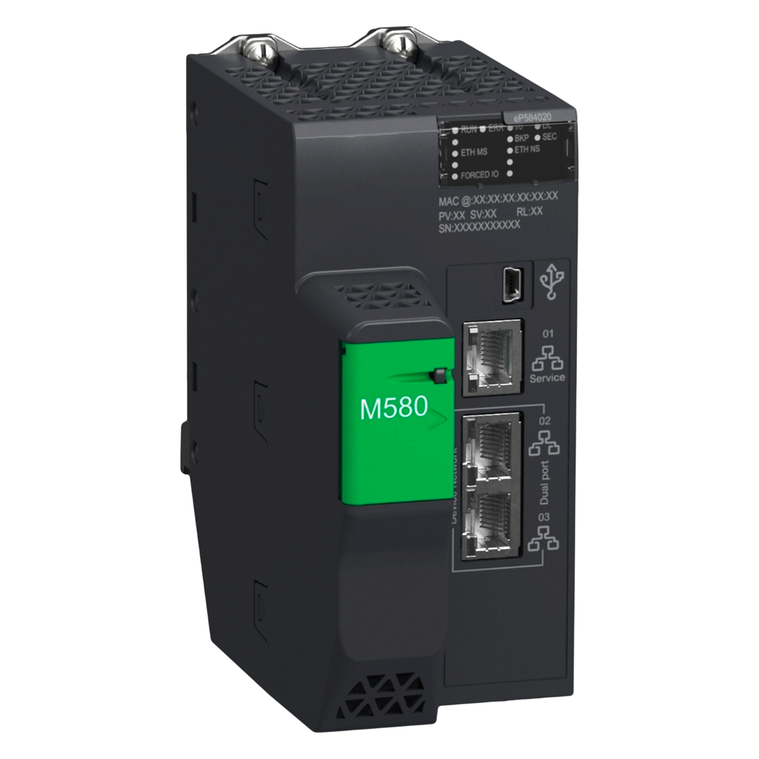 [30142] CPU M580 8MB/4GB (P/2048DIO/512AIO) 2xMB TCP 24VCC S/PERIFERIA Schneider Electric