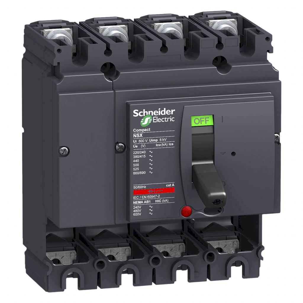 Interr. NSX100F 4P 100A 380VCA Schneider Electric