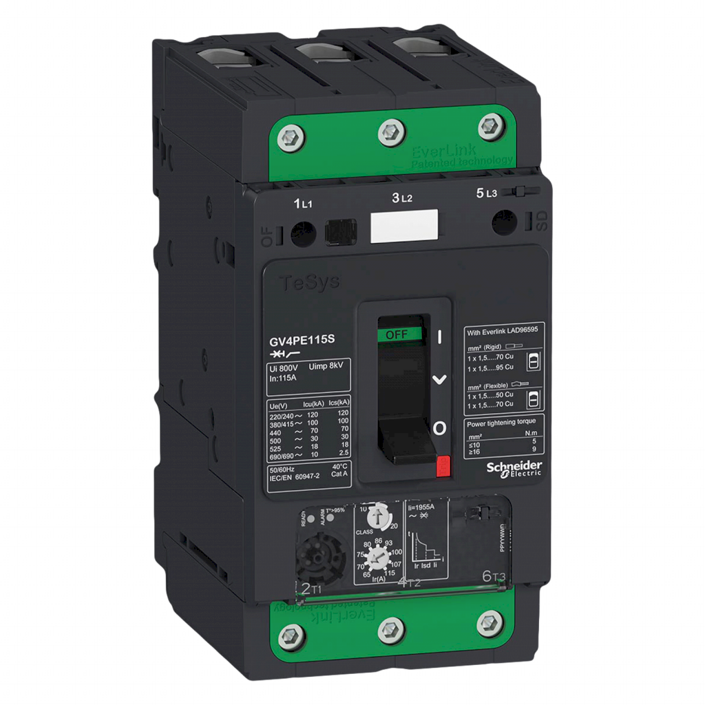 GUARDAMOTOR MAGTERM 3P 65-115A 100KA GV4PE115S