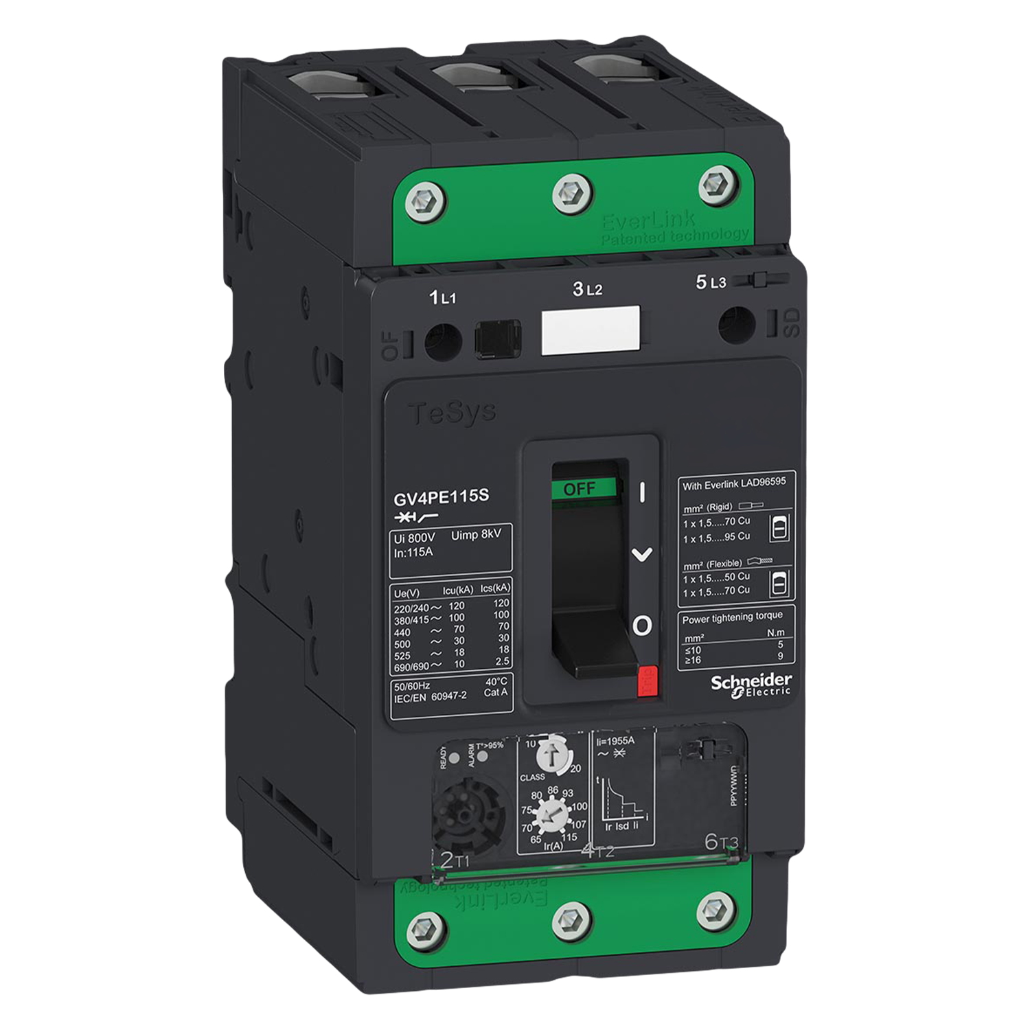 [30983] Guardamotor Magnetotérmico GV4 3P 65-115A 100kA Schneider Electric