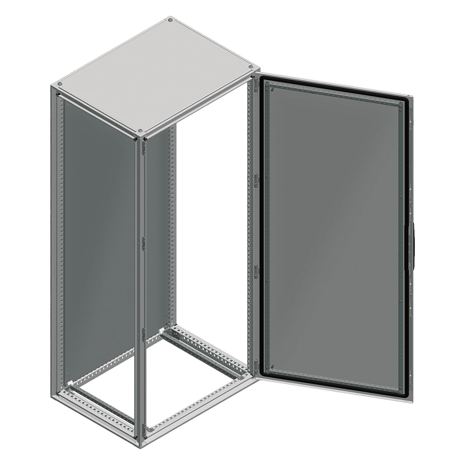 [31477] Armario Chapa Acero 2000x800x600mm C/Puerta S/Placa S/Laterales Gris Ral 7035 Schneider Electric