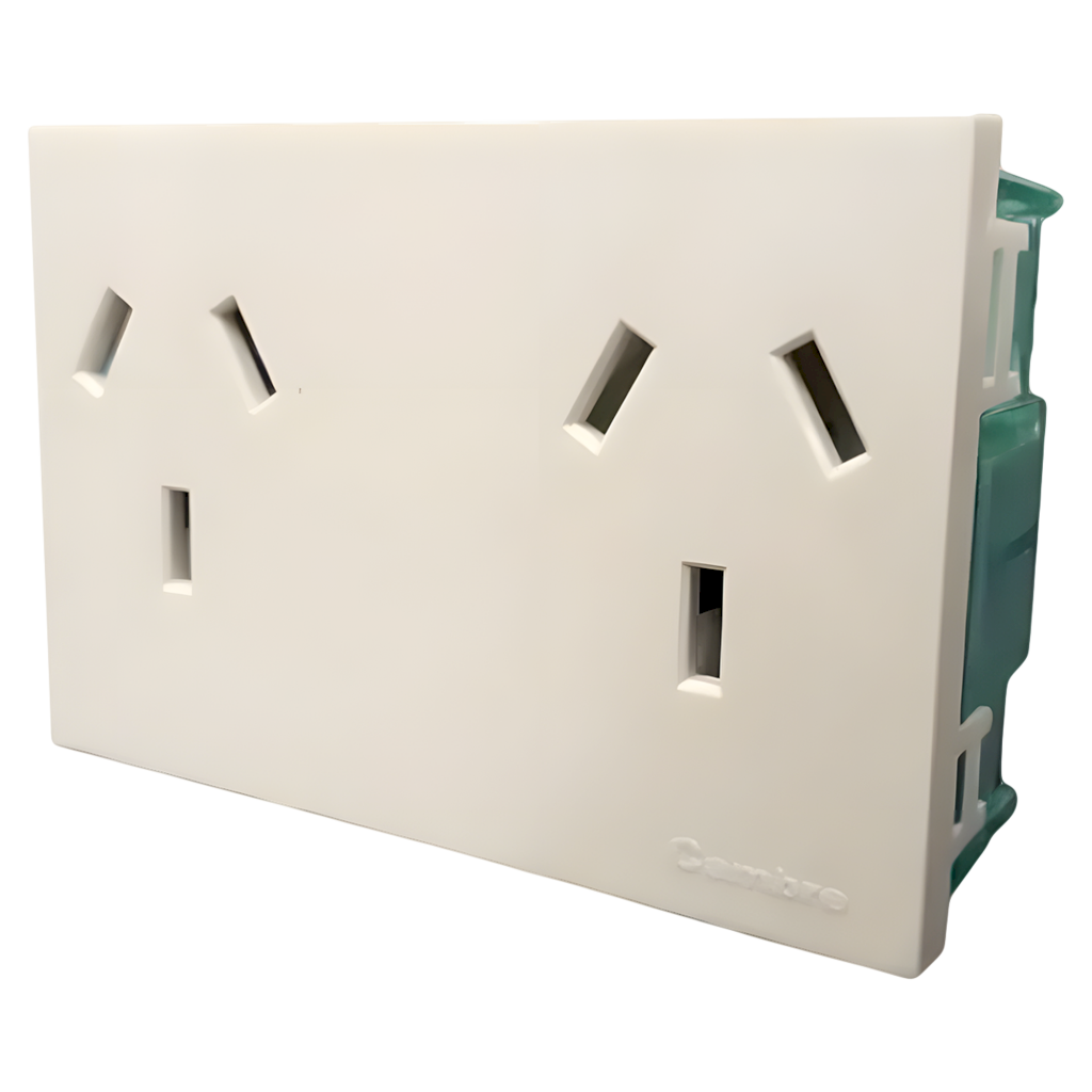 TOMA CON TIERRA DOBLE 10A 220V 3PATAS PLANAS EASYFIT 6997