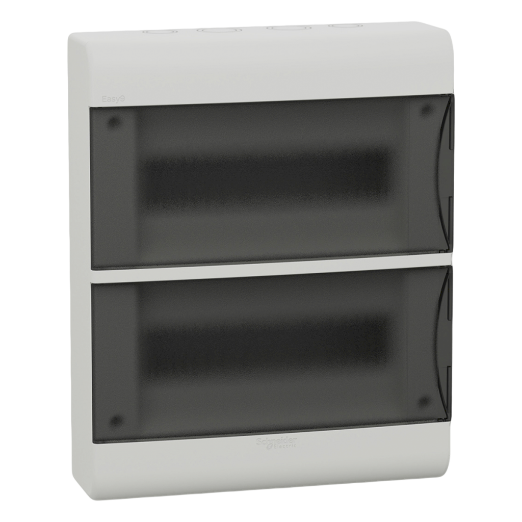 Tablero DIN PVC Mural 24 Módulos C/Puerta Fume Interior IP40 Blanco Schneider Electric