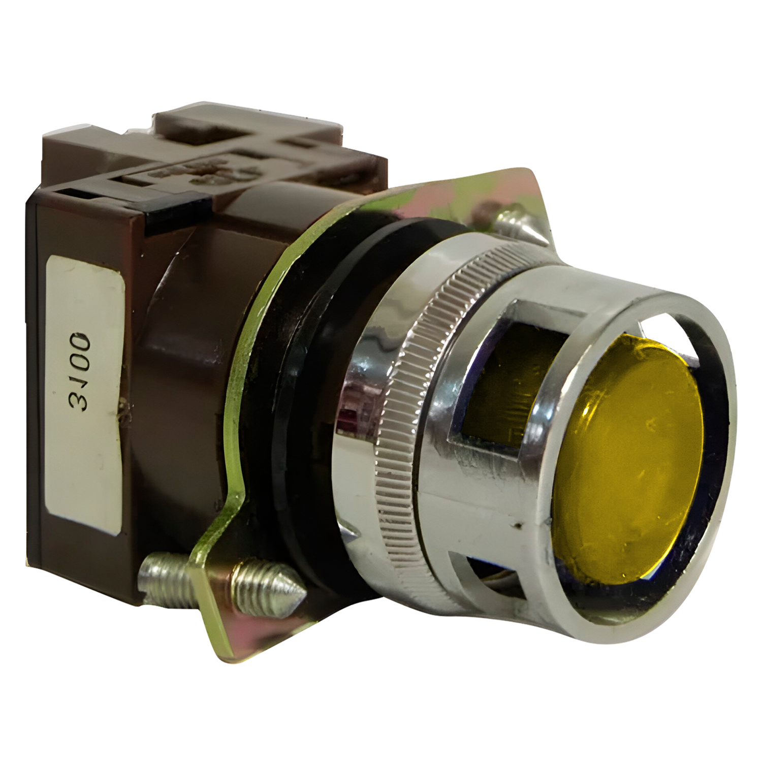 Cabezal Pulsador 3100 Metálico Luminoso S/Soporte S/Retención Amarillo Aea