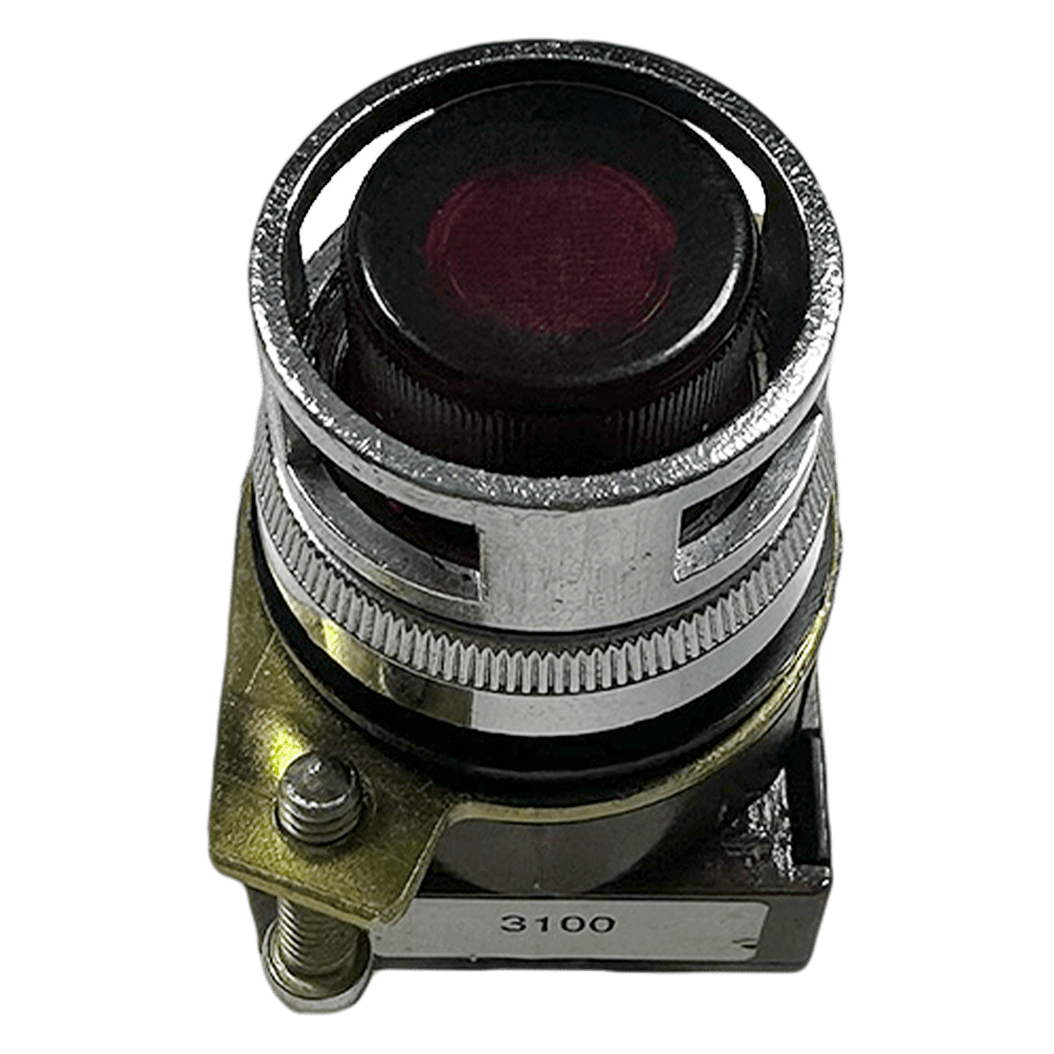 [1781] Cabezal Pulsador 3100 Metálico Luminoso S/Soporte S/Retención Rojo Aea