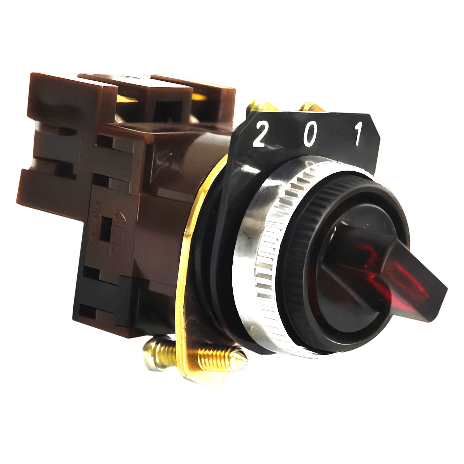 [1961] Selector Luminoso 9100 3 Posiciones C/Retención 0-1-2 Rojo Aea